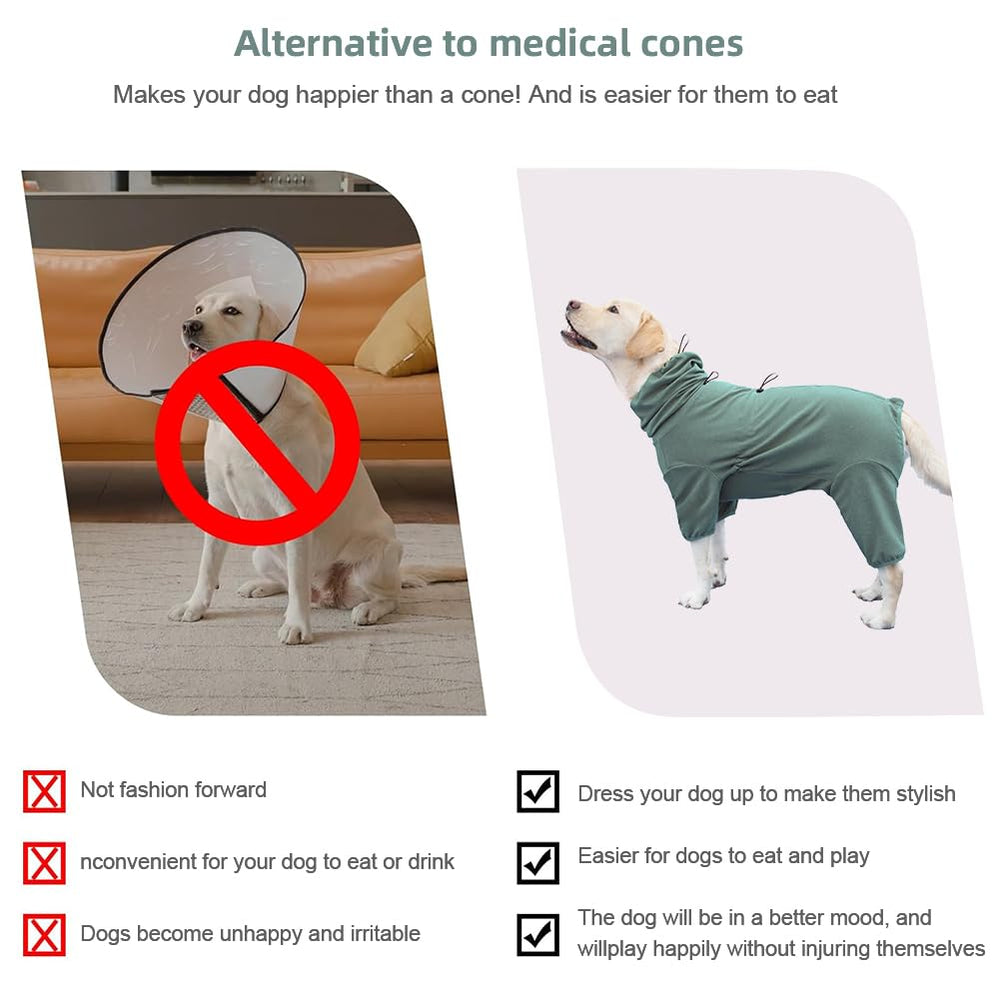 KOOGAL Dog Pajamas green sleepwear setup for nighttime calm