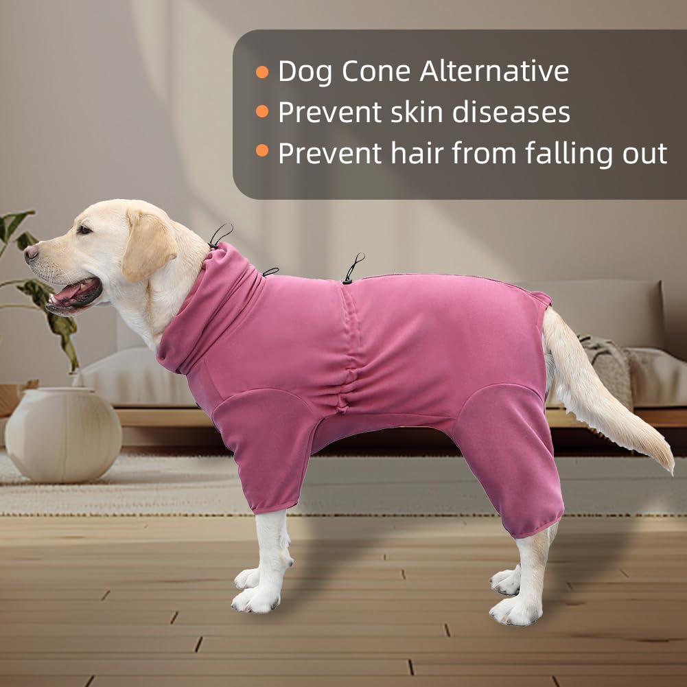 KOOGAL dog pajamas red ease-of-dressing shot highlights stretchy seams and comfort.