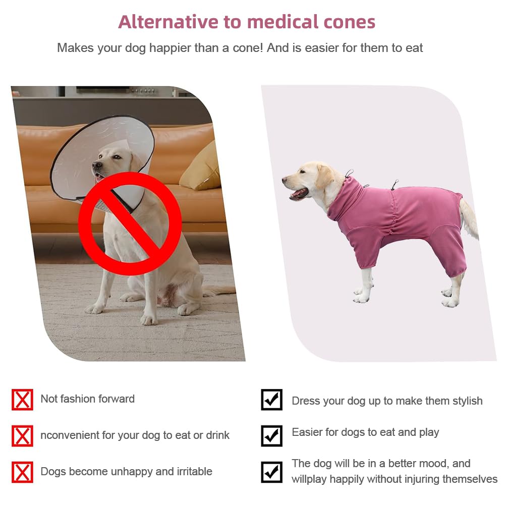 KOOGAL dog pajamas red size-6xl focus shows roomy fit for large dogs.