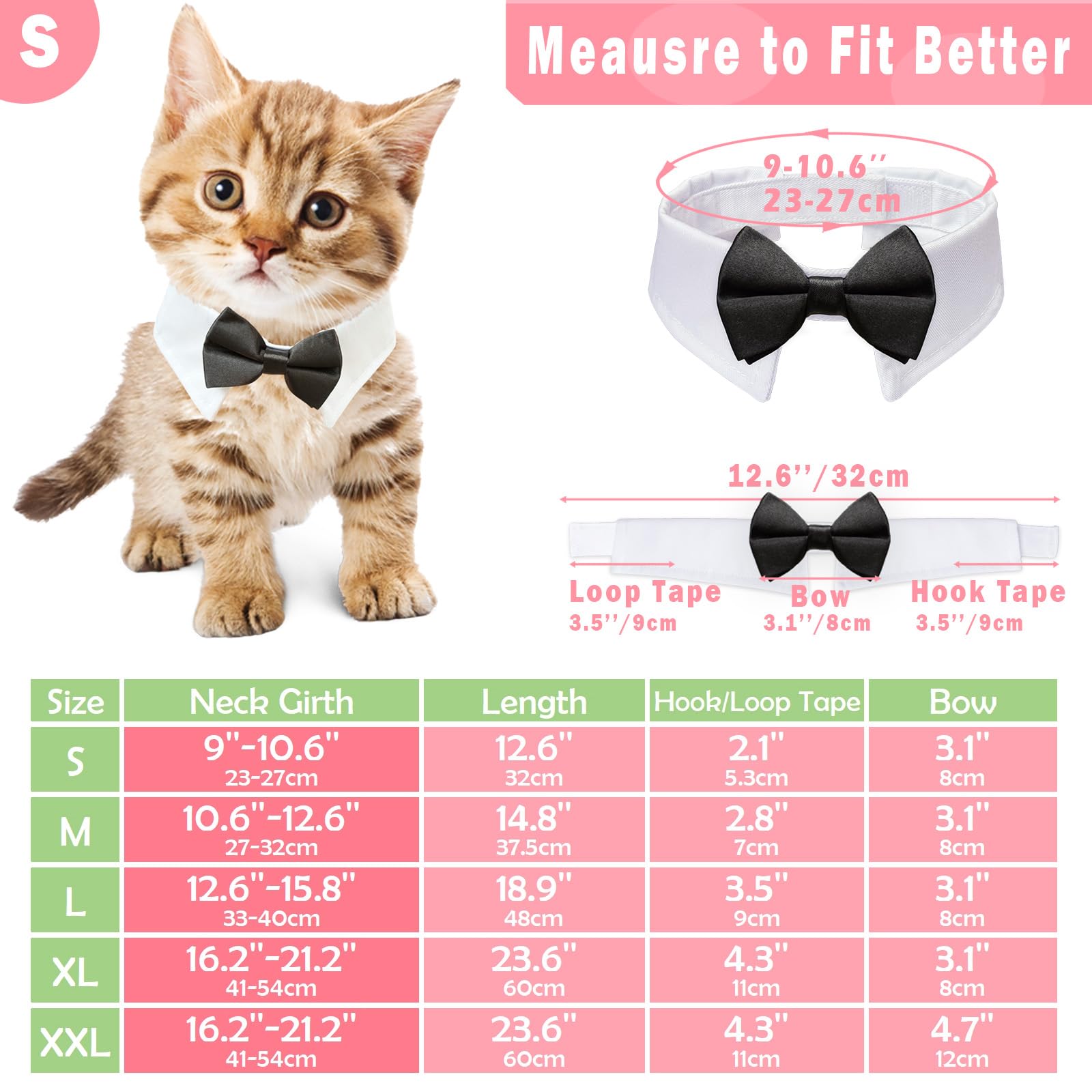 KOOLMOX cat tuxedo bow tie closeup highlights the stylish black bow for formal wear