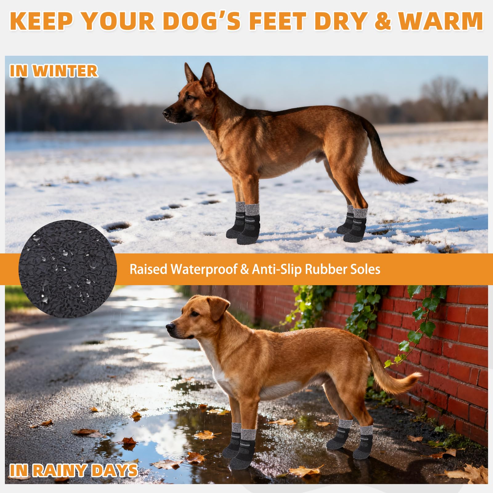 Kooltail all-season paw protection bootie used for hiking and indoor protection.