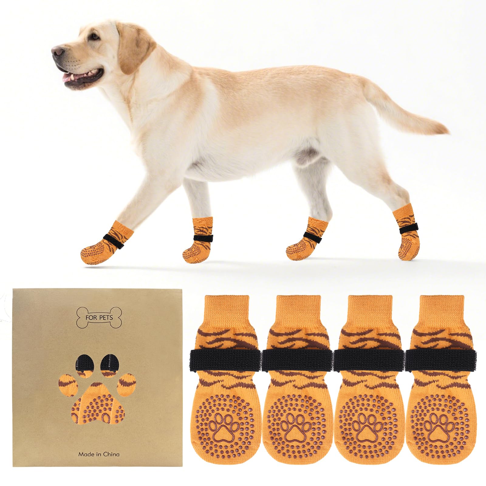 Kooltail anti-slip dog socks double-grip for safer hardwood traction