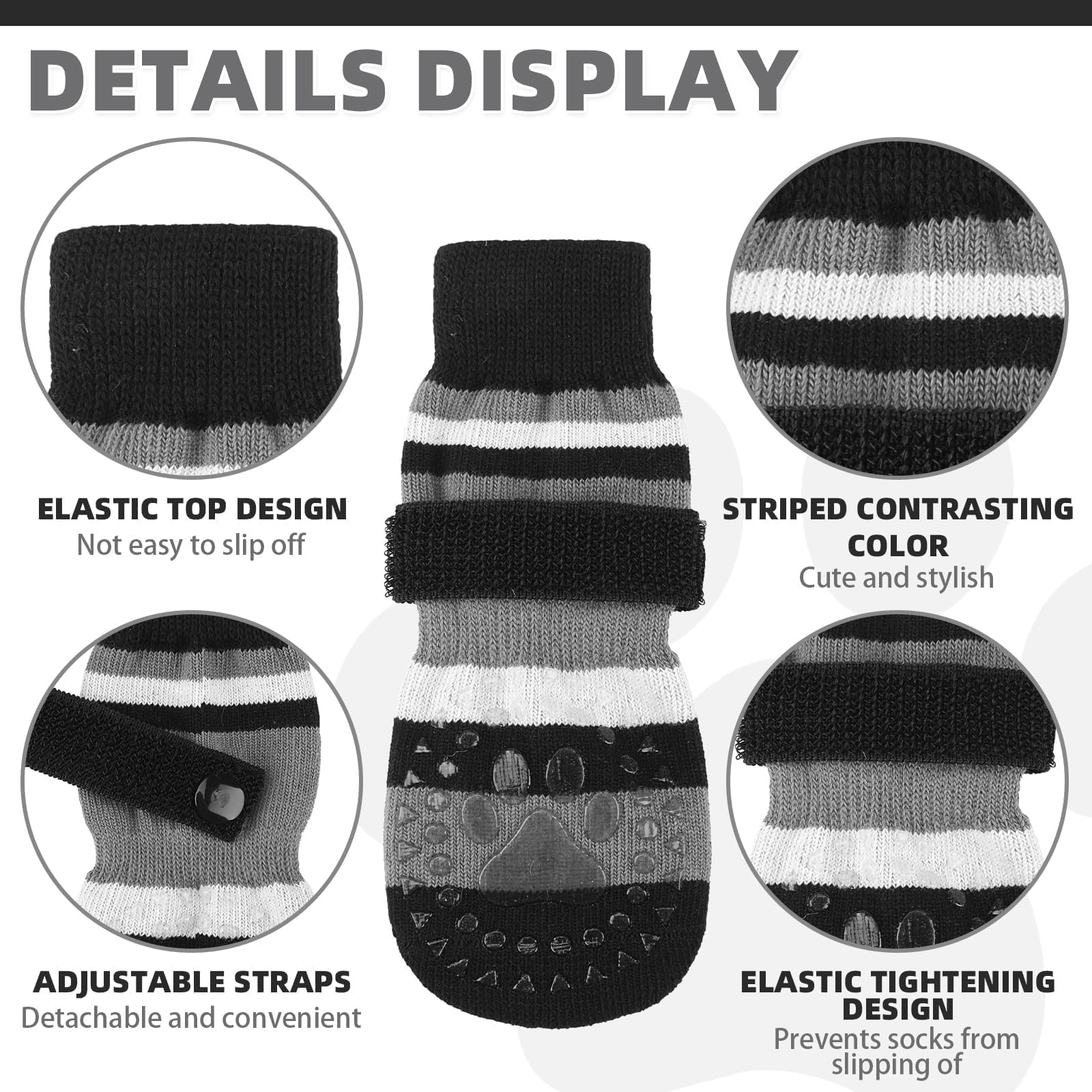KOOLTAIL double-sided grip socks showing traction on both sides for durable anti-slip protection