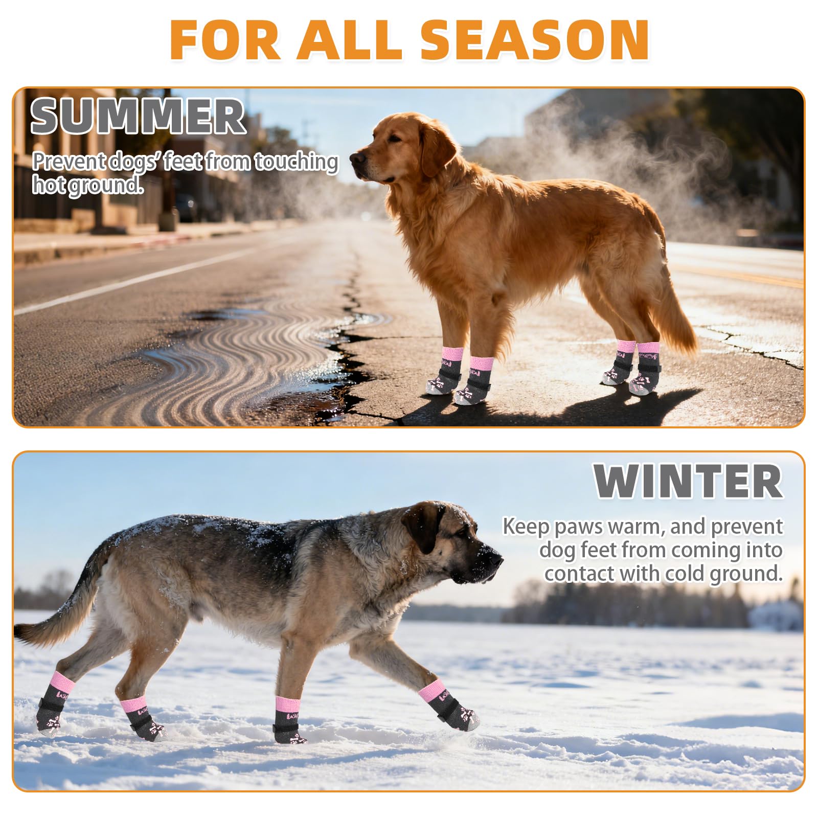 KOOLTAIL indoor-use socks protecting floors from paw scratches