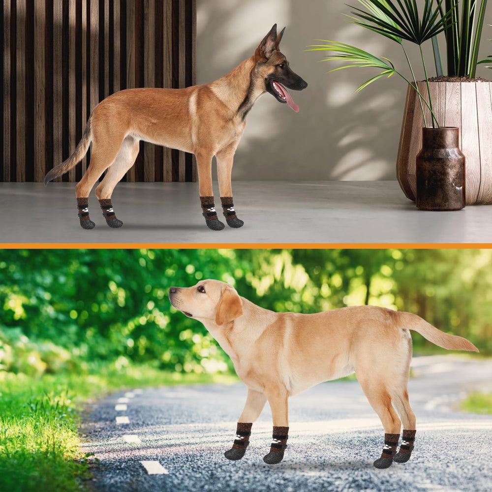 KOOLTAIL anti-slip dog socks open-mouth design for easy on and off.