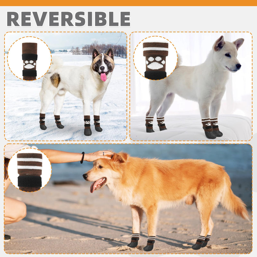 KOOLTAIL anti-slip dog socks soft cotton upper provides breathable comfort.