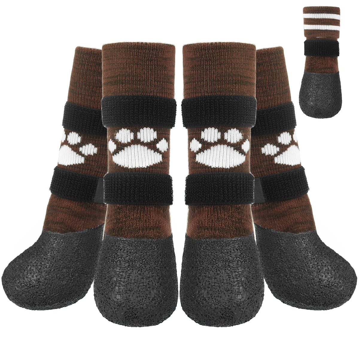 KOOLTAIL anti-slip dog socks top view for safe indoor grip.