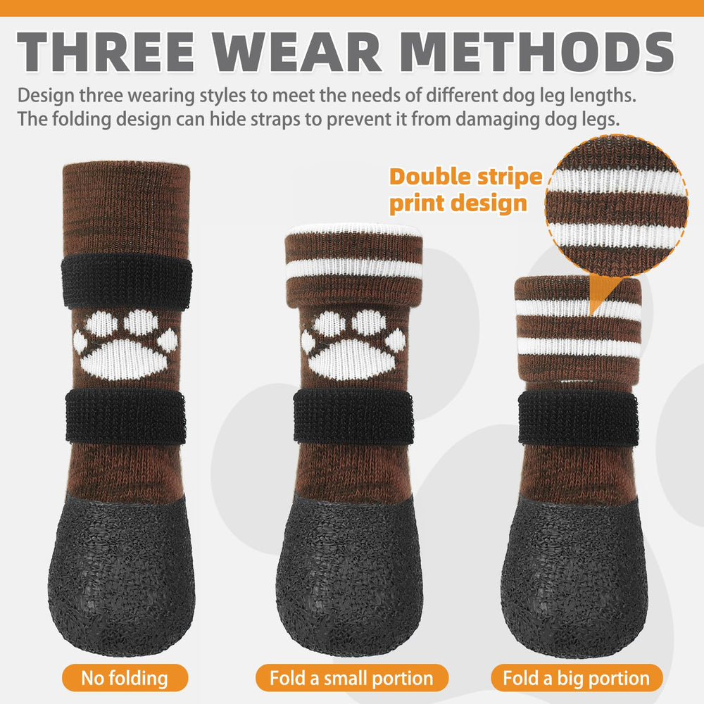 KOOLTAIL anti-slip dog socks waterproof material keeps paws dry on damp ground.