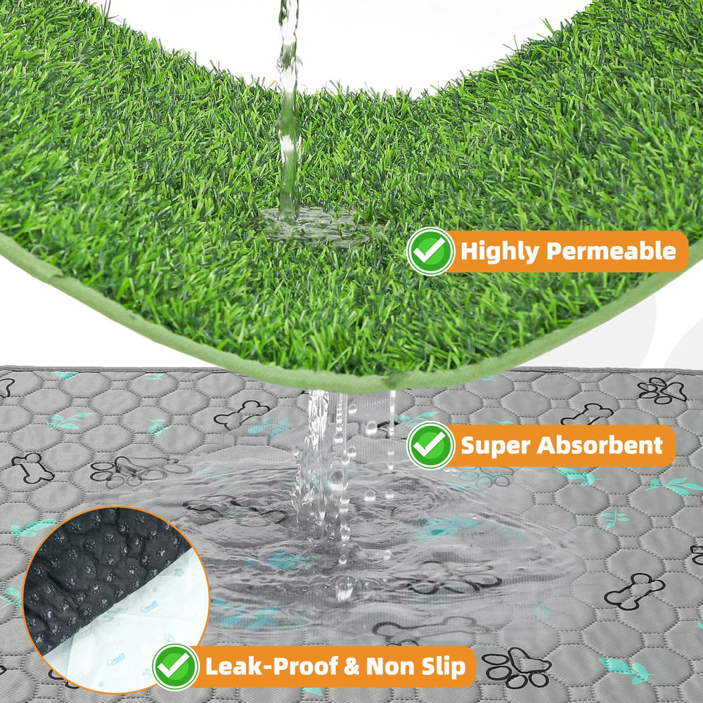 KOOLTAIL artificial turf pet potty offers a soft surface for confident indoor visits