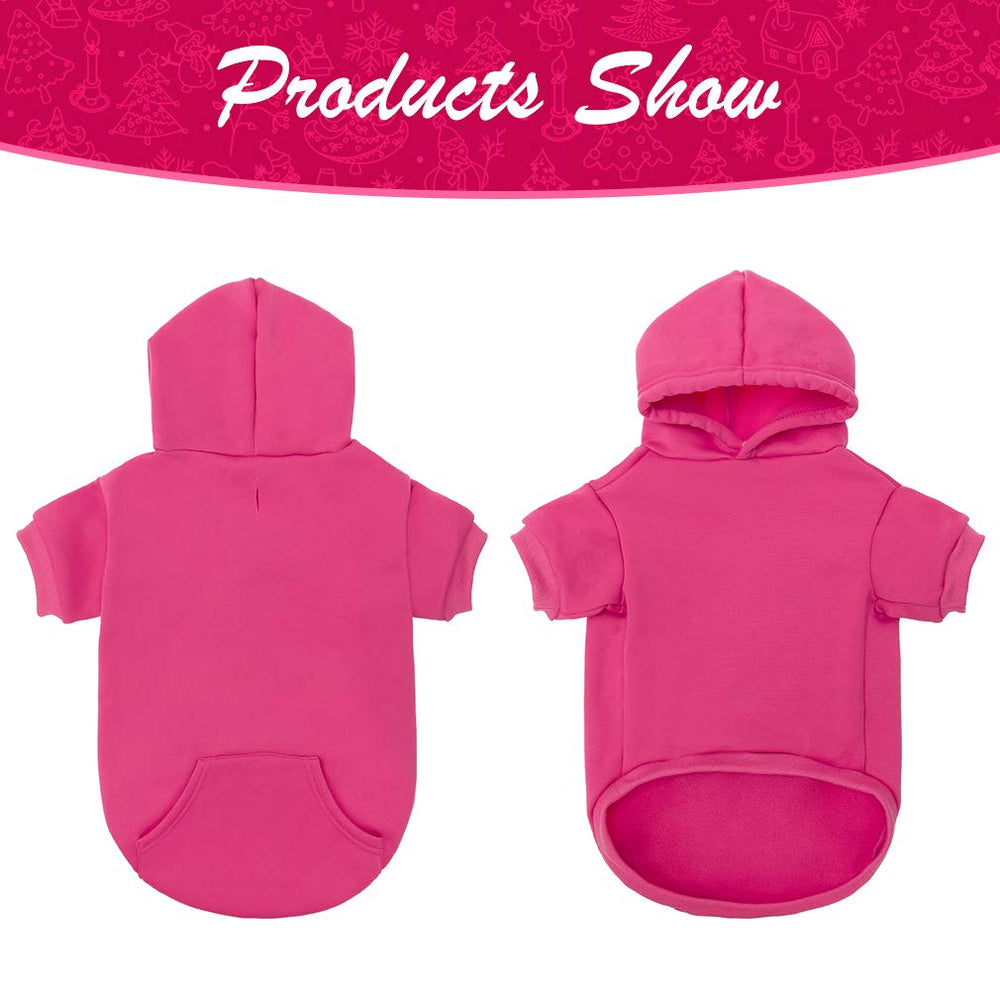 KOOLTAIL Basic Dog Hoodie pink back view highlights snug fit during play
