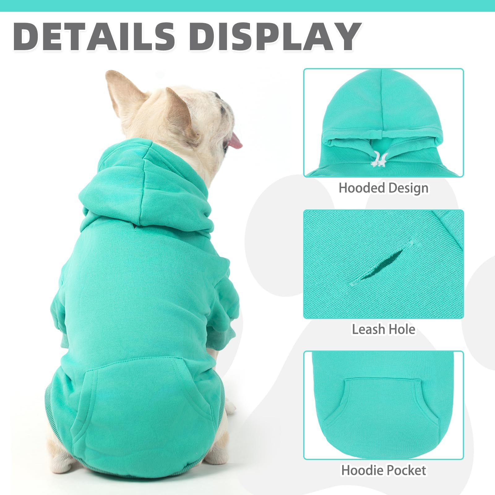 KOOLTAIL Basic Dog Hoodie back view showcases sporty, stylish canine attire
