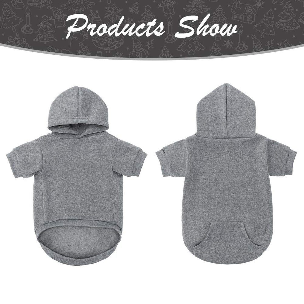 KOOLTAIL Basic dog hoodie back view shows cozy warm fabric.