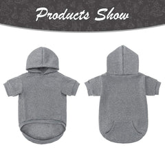 KOOLTAIL Basic Dog Hoodie back view shows sport coat style for photos