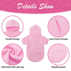 KOOLTAIL Basic Dog Hoodie breathable inside nap provides comfortable warmth.