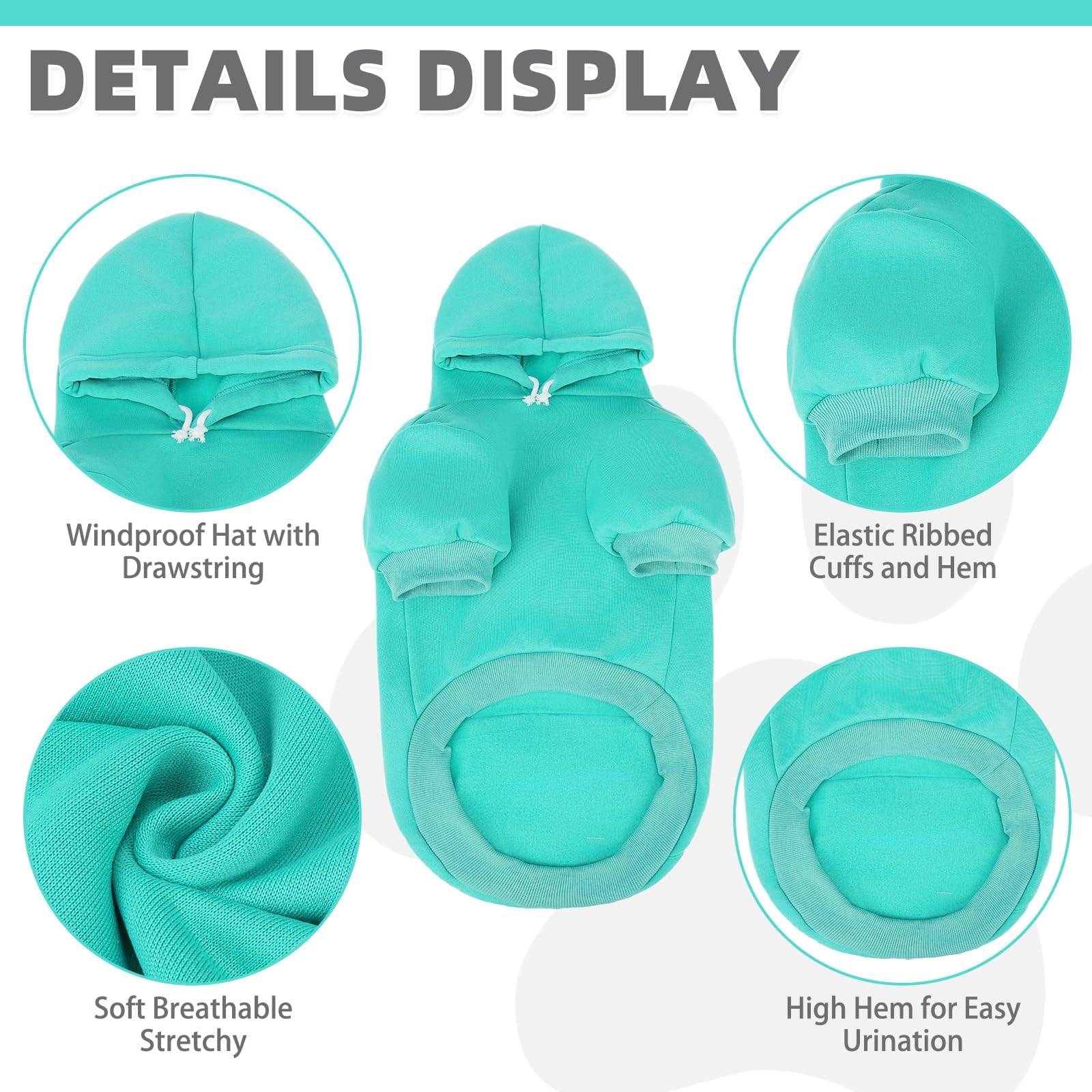 KOOLTAIL Basic Dog Hoodie offers eleven color options to match your pet style