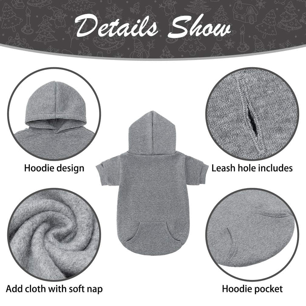 KOOLTAIL Basic Dog Hoodie leash hole detail enables easy secure walking.