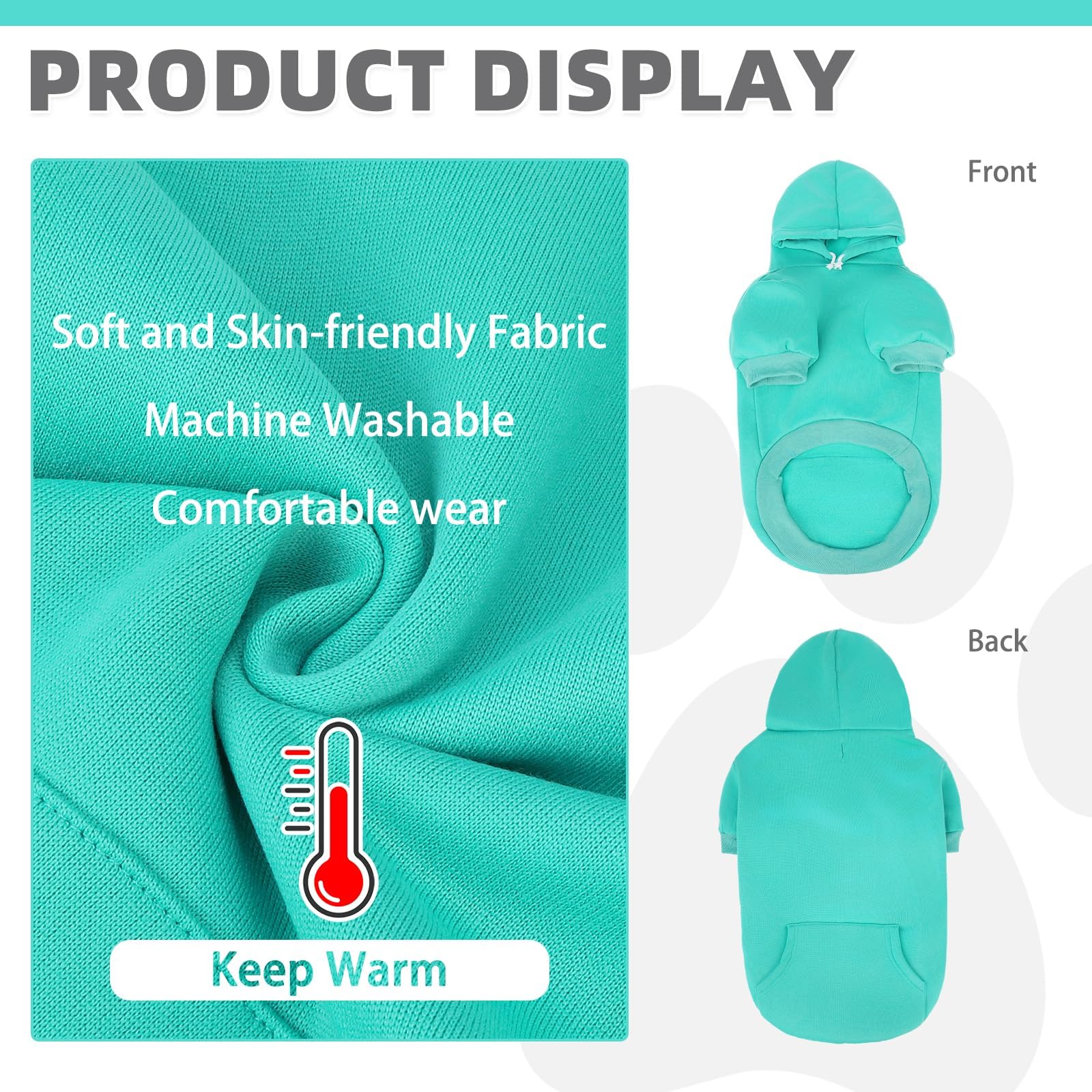 KOOLTAIL Basic Dog Hoodie pocket design shows convenient storage for treats on outings