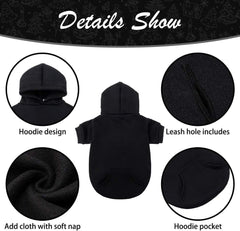 KOOLTAIL Basic Dog Hoodie pocket detail for essentials
