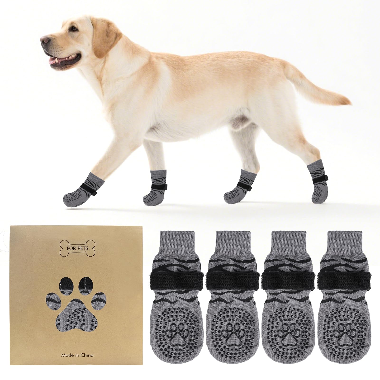 KOOLTAIL calcetines antideslizantes para perros con agarre en patitas.