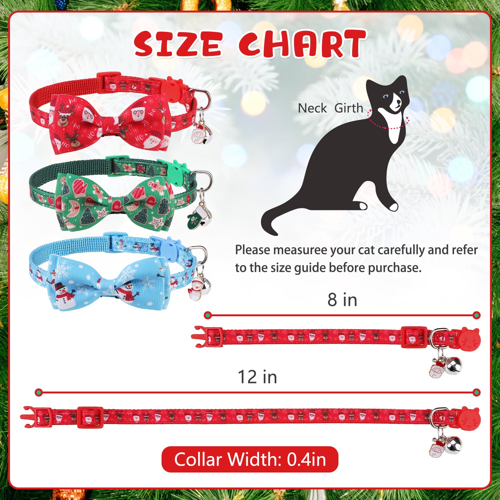 KOOLTAIL cat collar with Santa bell charm adds festive flair and easy visibility.