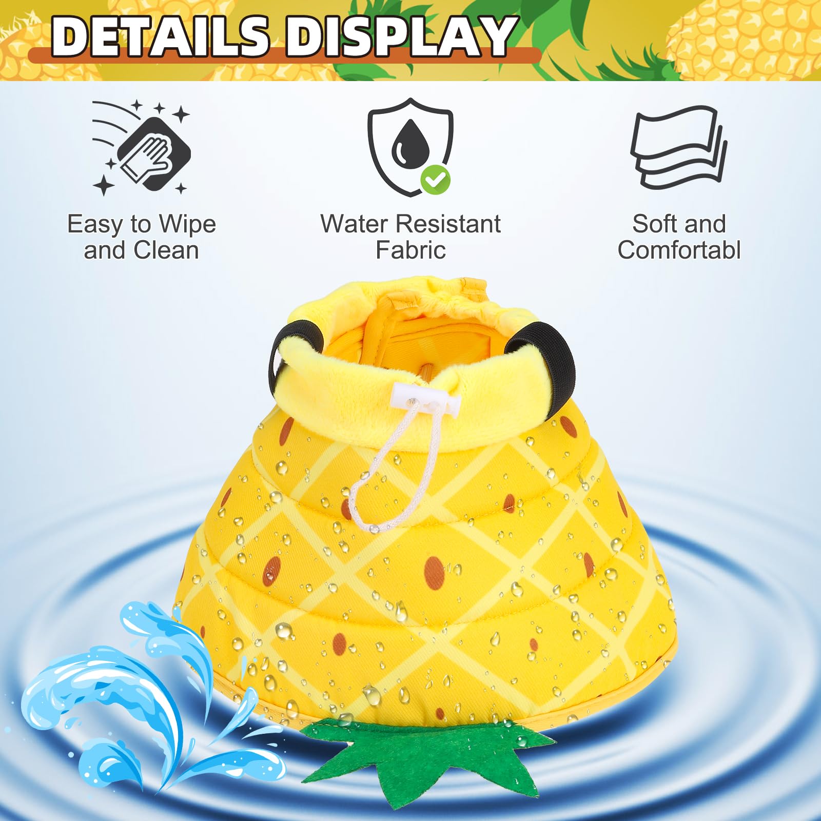 KOOLTAIL cat cone foldable edge design reduces obstruction while eating