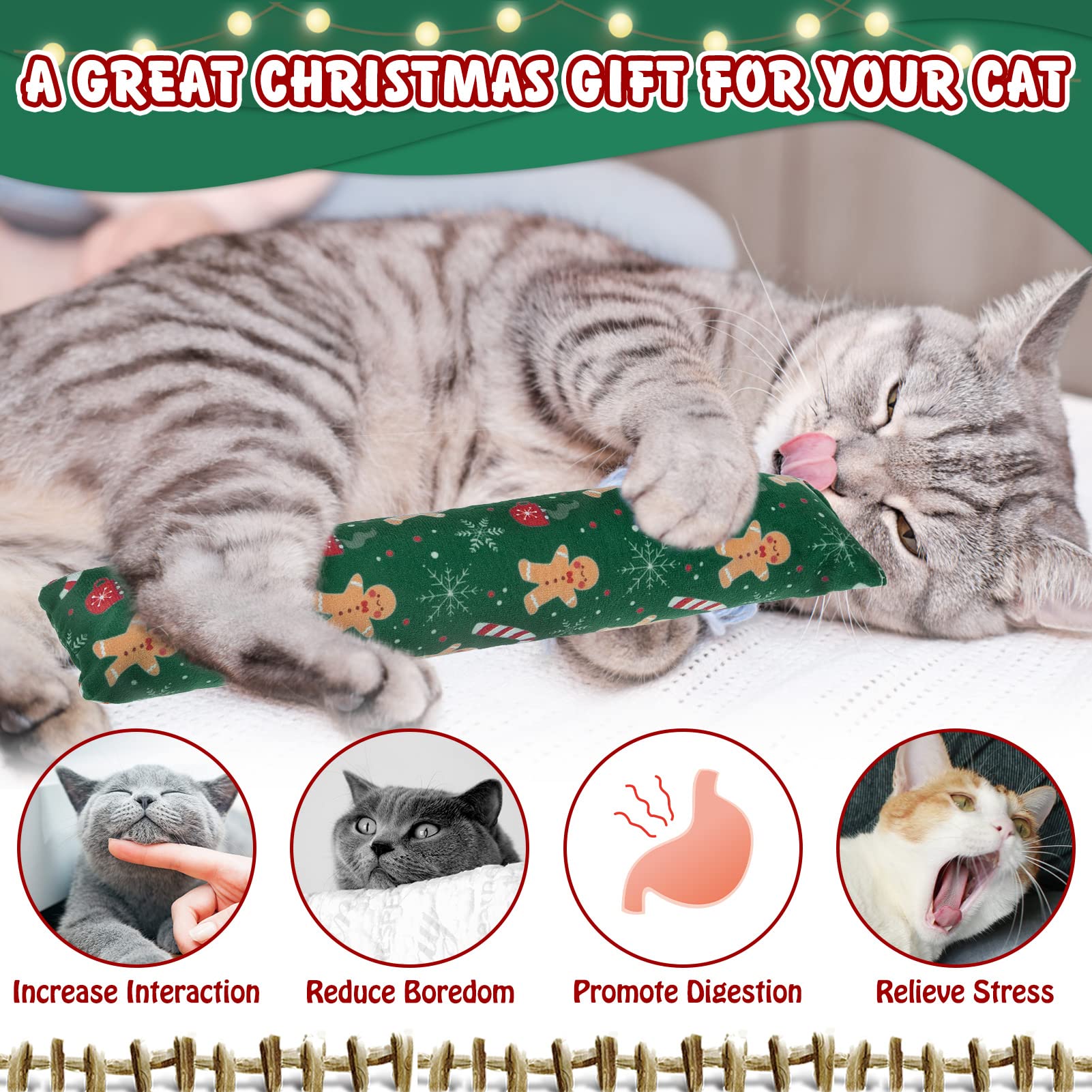 KOOLTAIL catnip toy pack image with Christmas-inspired patterns