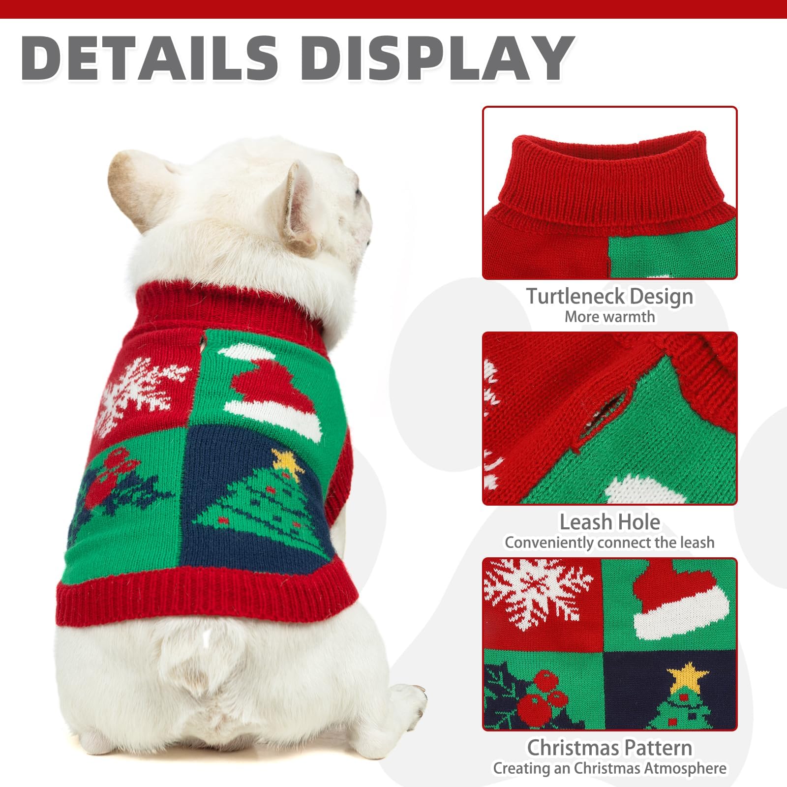 KOOLTAIL Christmas puzzle-pattern sweater, perfect for holiday photos.