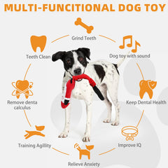 KOOLTAIL Santa dog toy featuring crinkle paper to attract exploration and calm engagement
