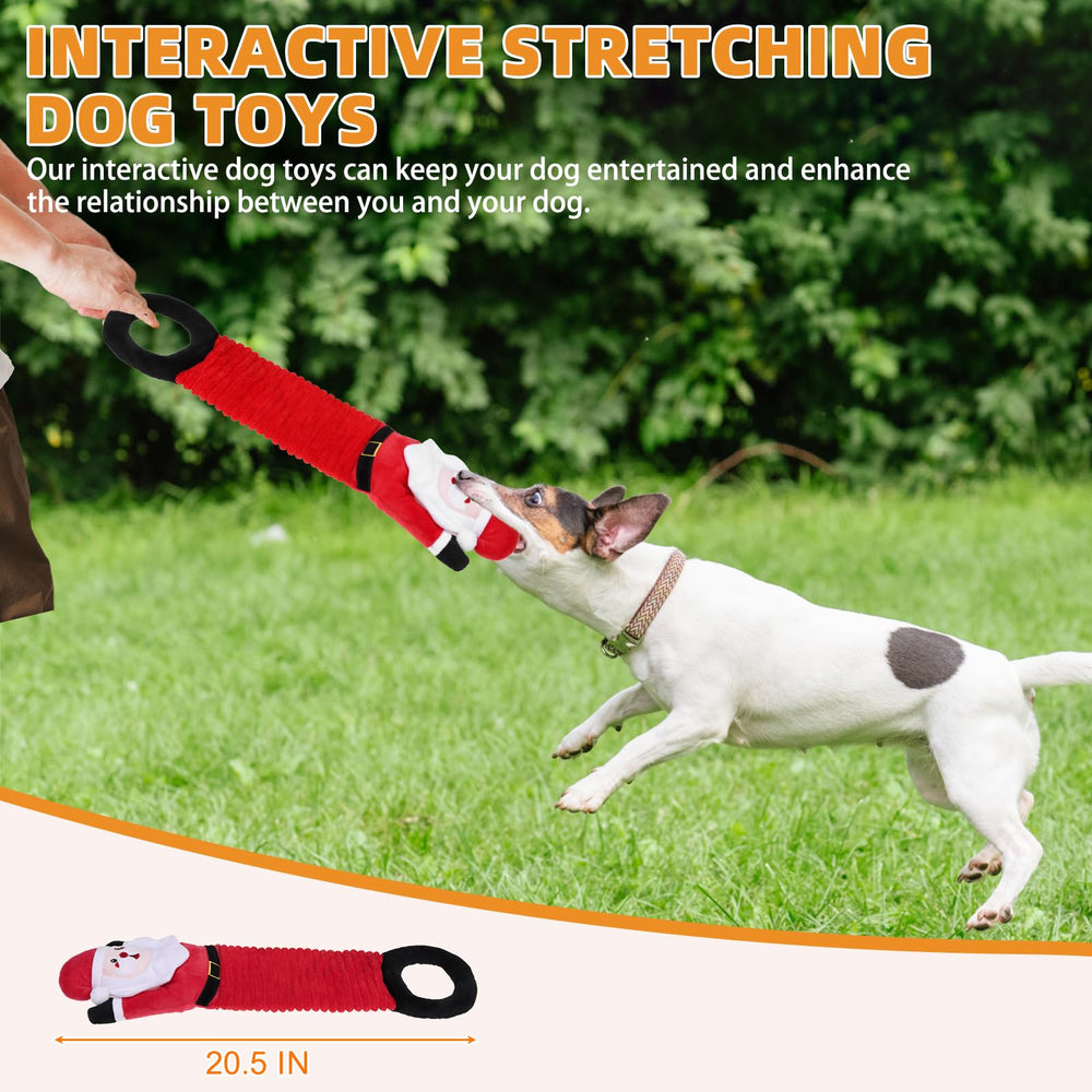 KOOLTAIL interactive Santa toy with stretchable body for tug-of-war and training fun
