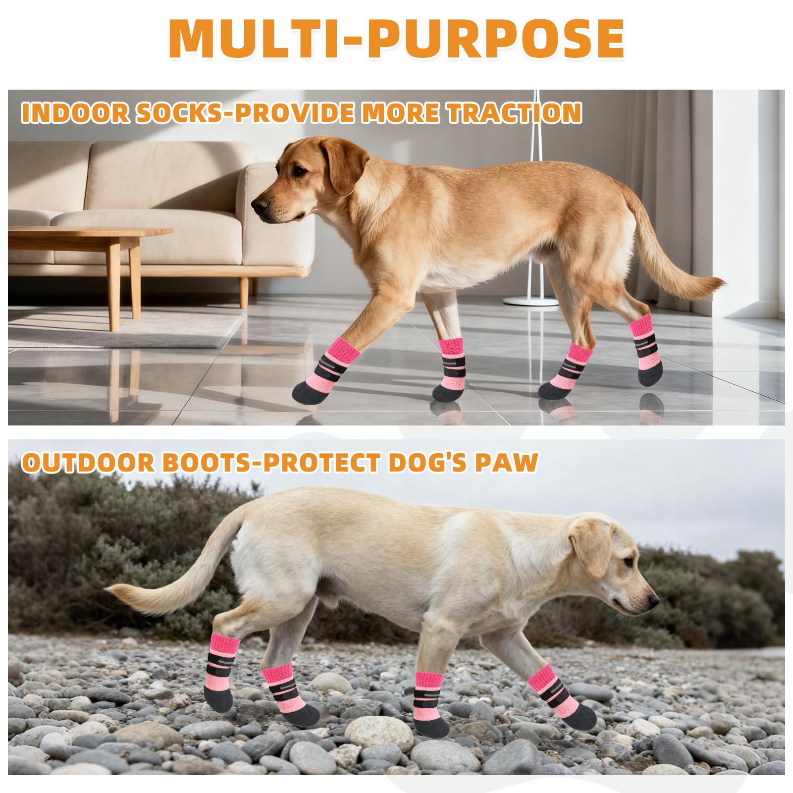 KOOLTAIL dog boots feature an easy pull-on design for quick outings.
