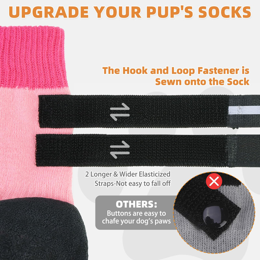 KOOLTAIL dog boots with non-slip rubber soles for better indoor and outdoor traction.