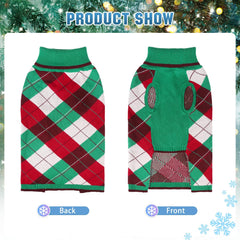 KOOLTAIL dog christmas sweater plaid pattern highlights holiday style during gatherings
