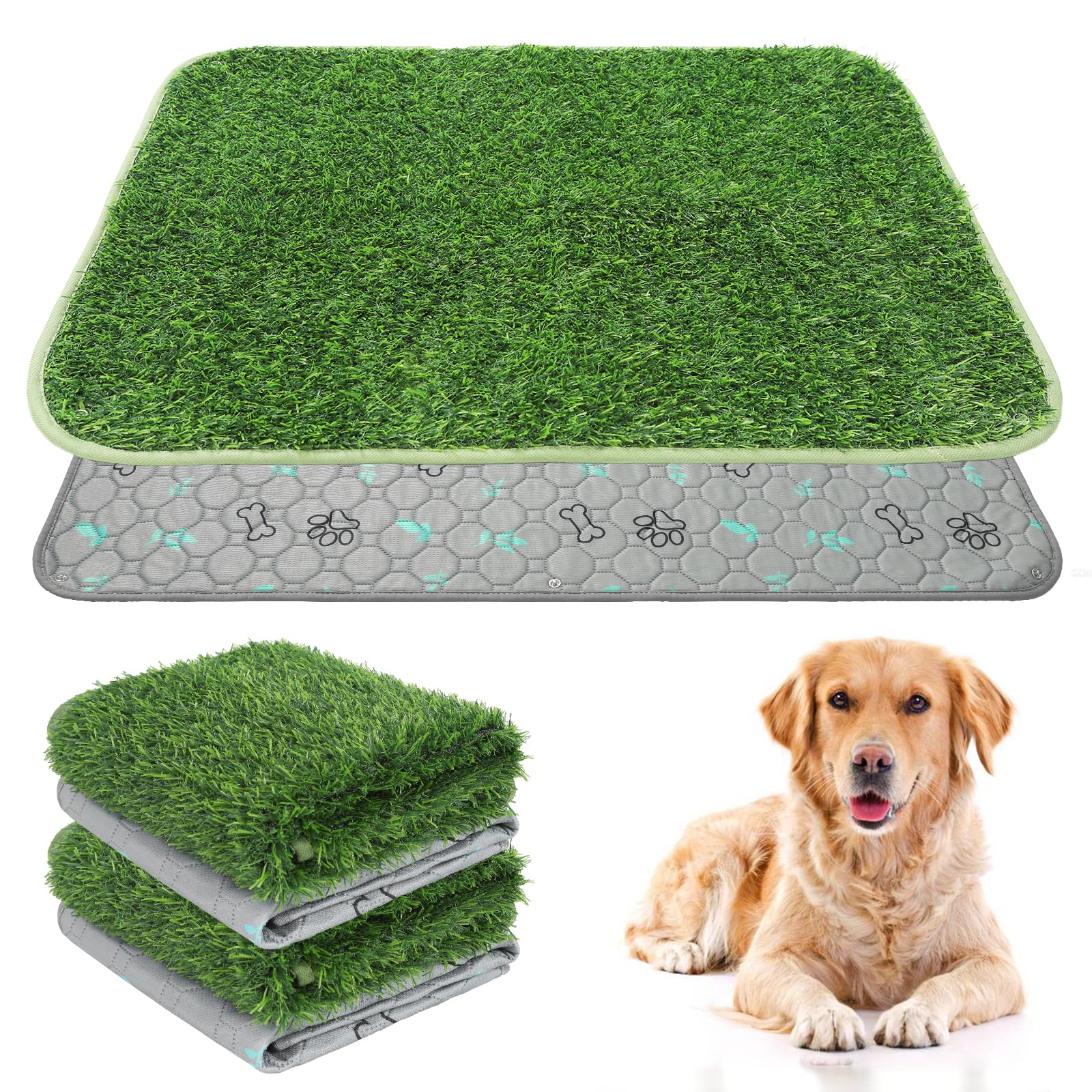 KOOLTAIL dog grass pad 32x38 for efficient indoor potty training