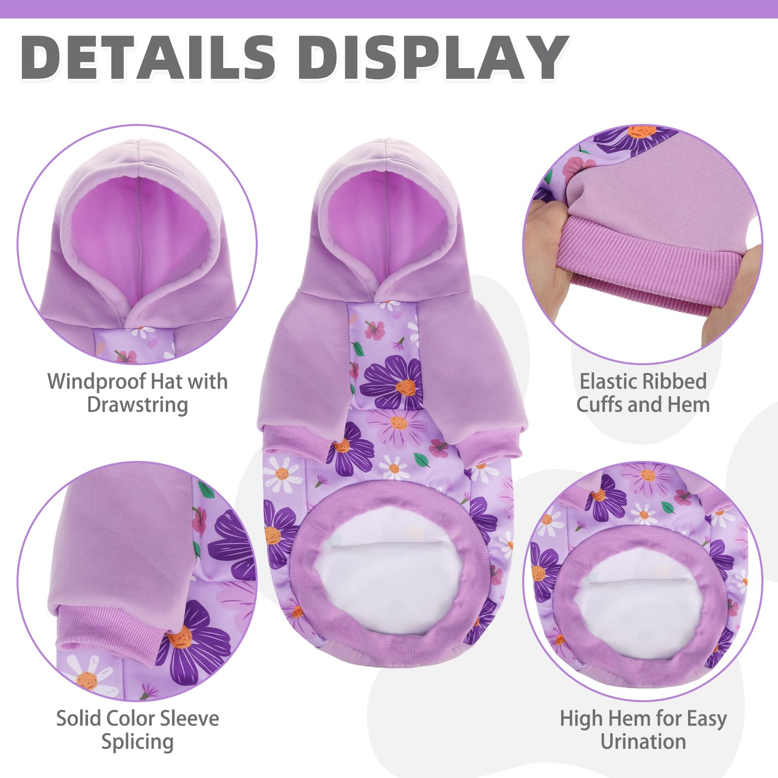 KOOLTAIL dog hoodie adjustable hood shields against chilly breeze outdoors.