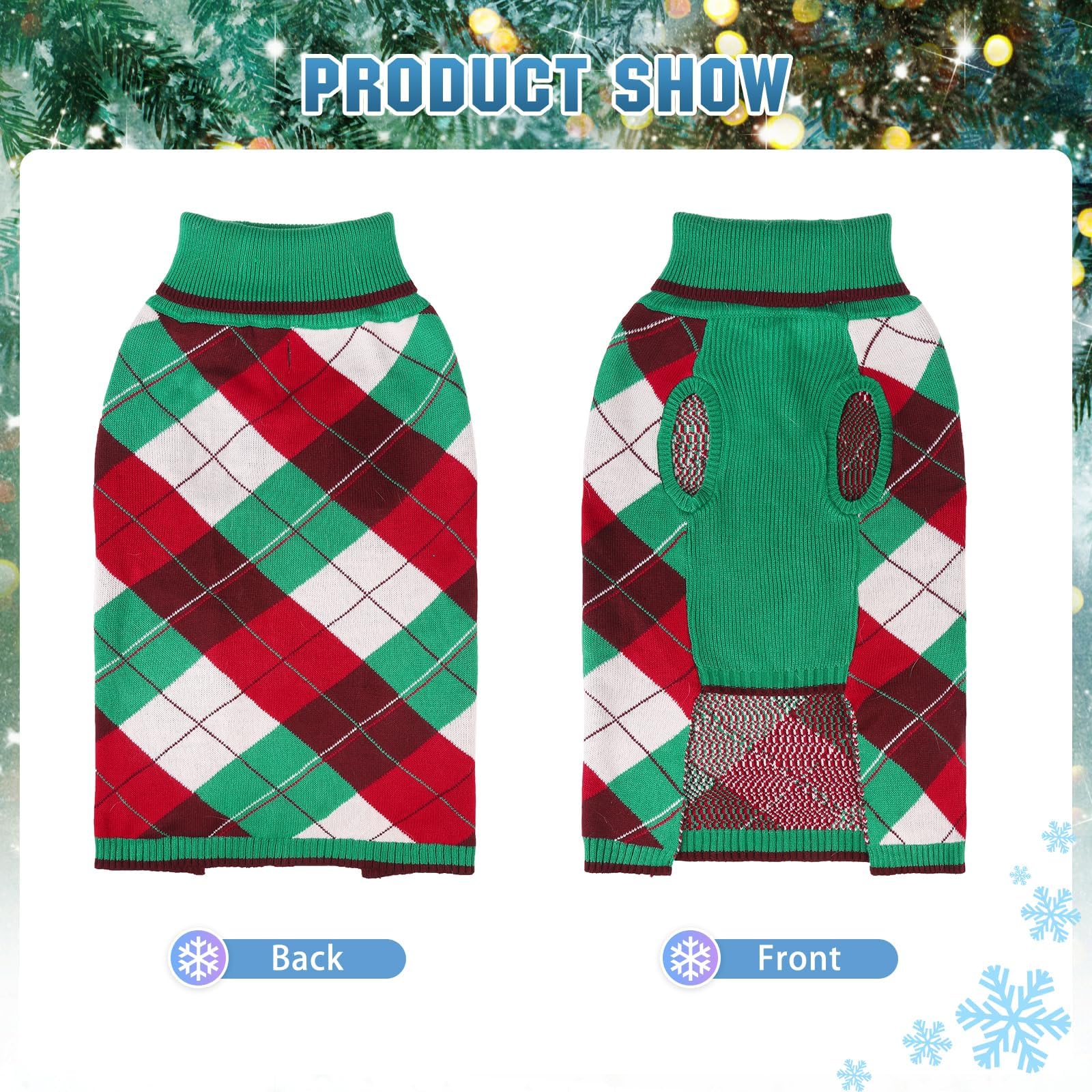 KOOLTAIL knit sweater turtleneck back view shows easy-on design and cozy coverage