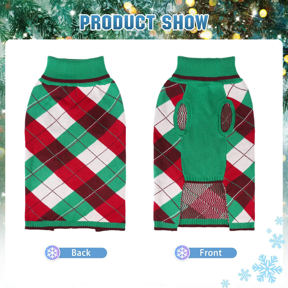 KOOLTAIL knit sweater turtleneck back view shows easy-on design and cozy coverage
