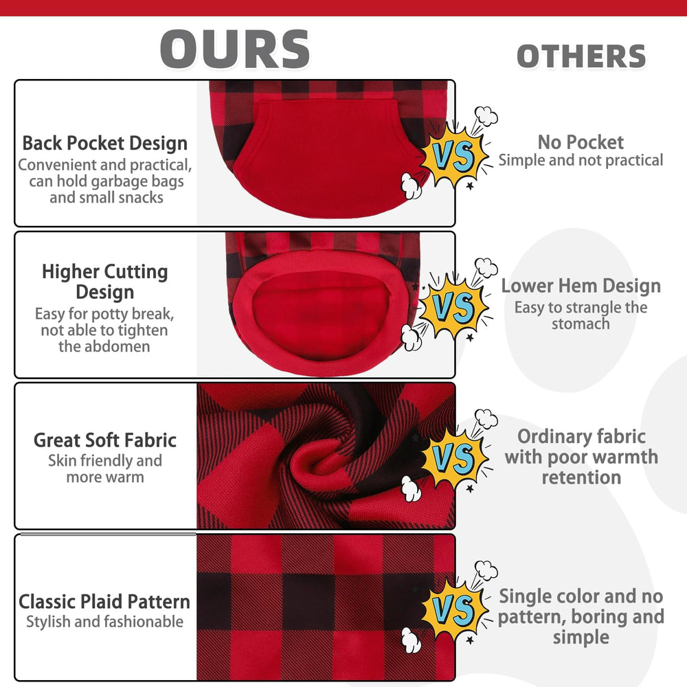 KOOLTAIL plaid red hoodie colorway showcasing festive daily wear