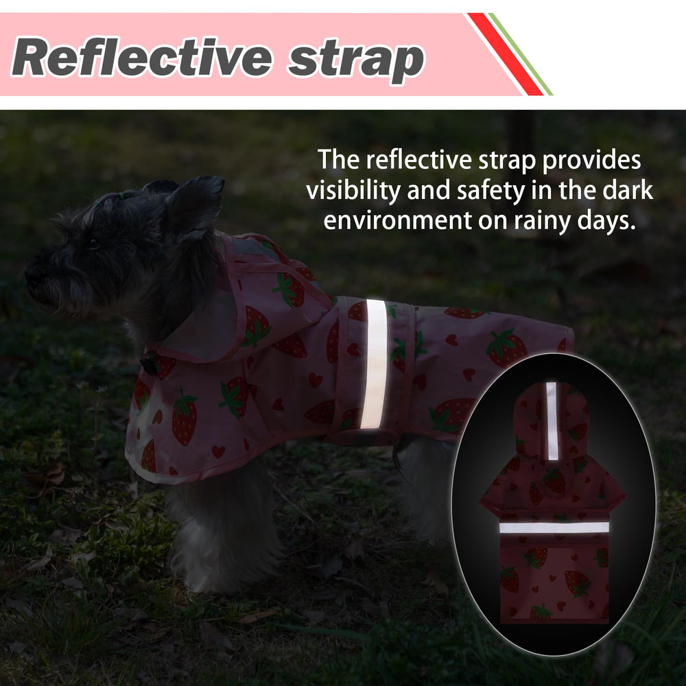 KOOLTAIL dog raincoat hood-detail showing secure adjustable hood fit