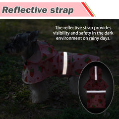KOOLTAIL dog raincoat hood-detail showing secure adjustable hood fit