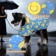 KOOLTAIL dog raincoat reflective strips boost visibility during dawn or dusk