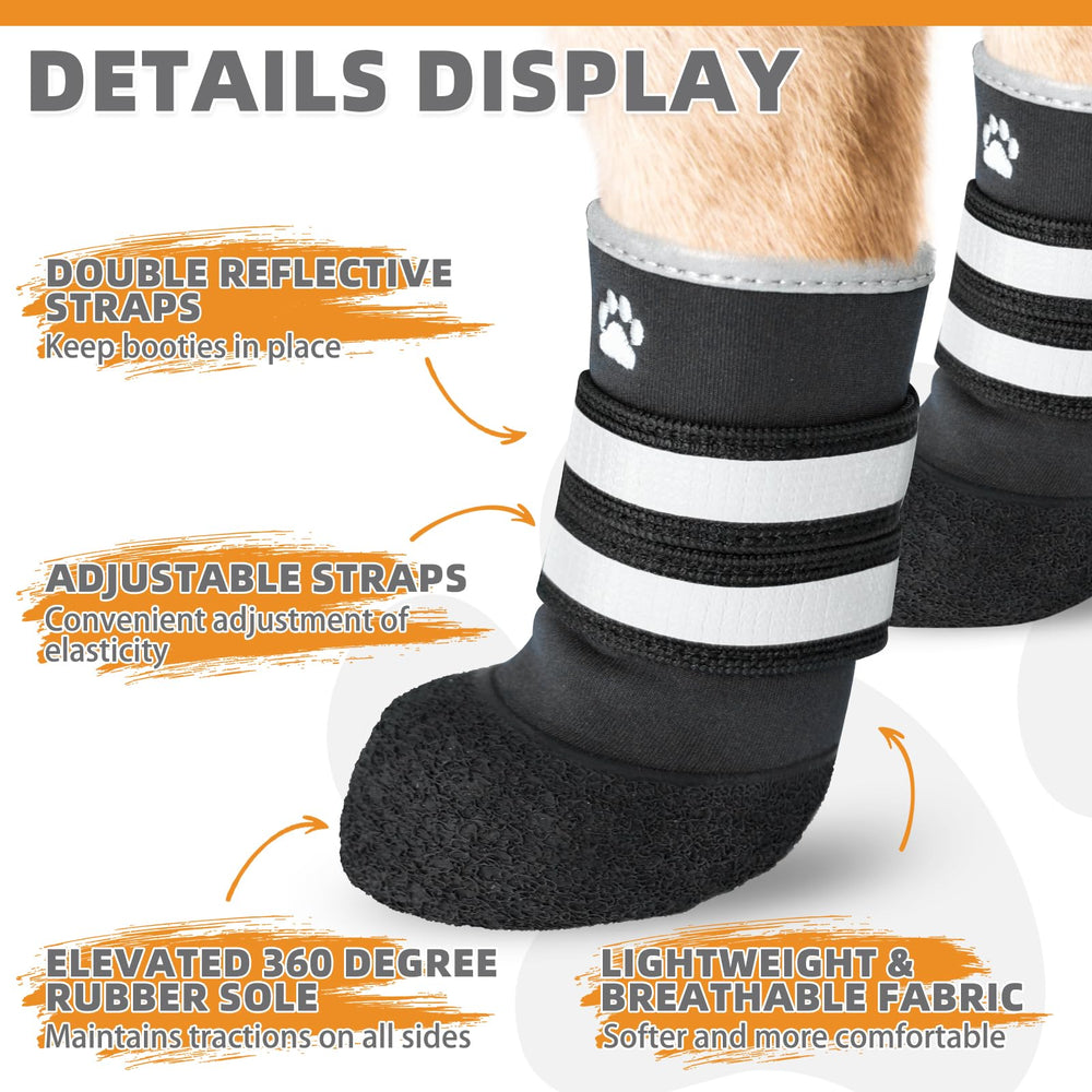 KOOLTAIL dog shoes featuring reflective straps for safer nighttime walks.