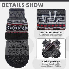 KOOLTAIL dog socks adjustable strap prevents loss during walks