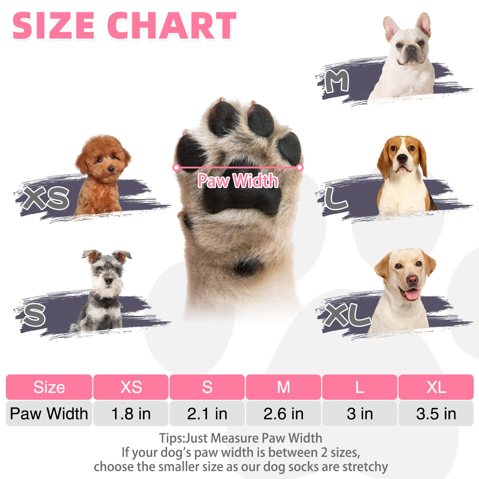 KOOLTAIL dog socks twin-sided grip provide secure traction on slick floors.