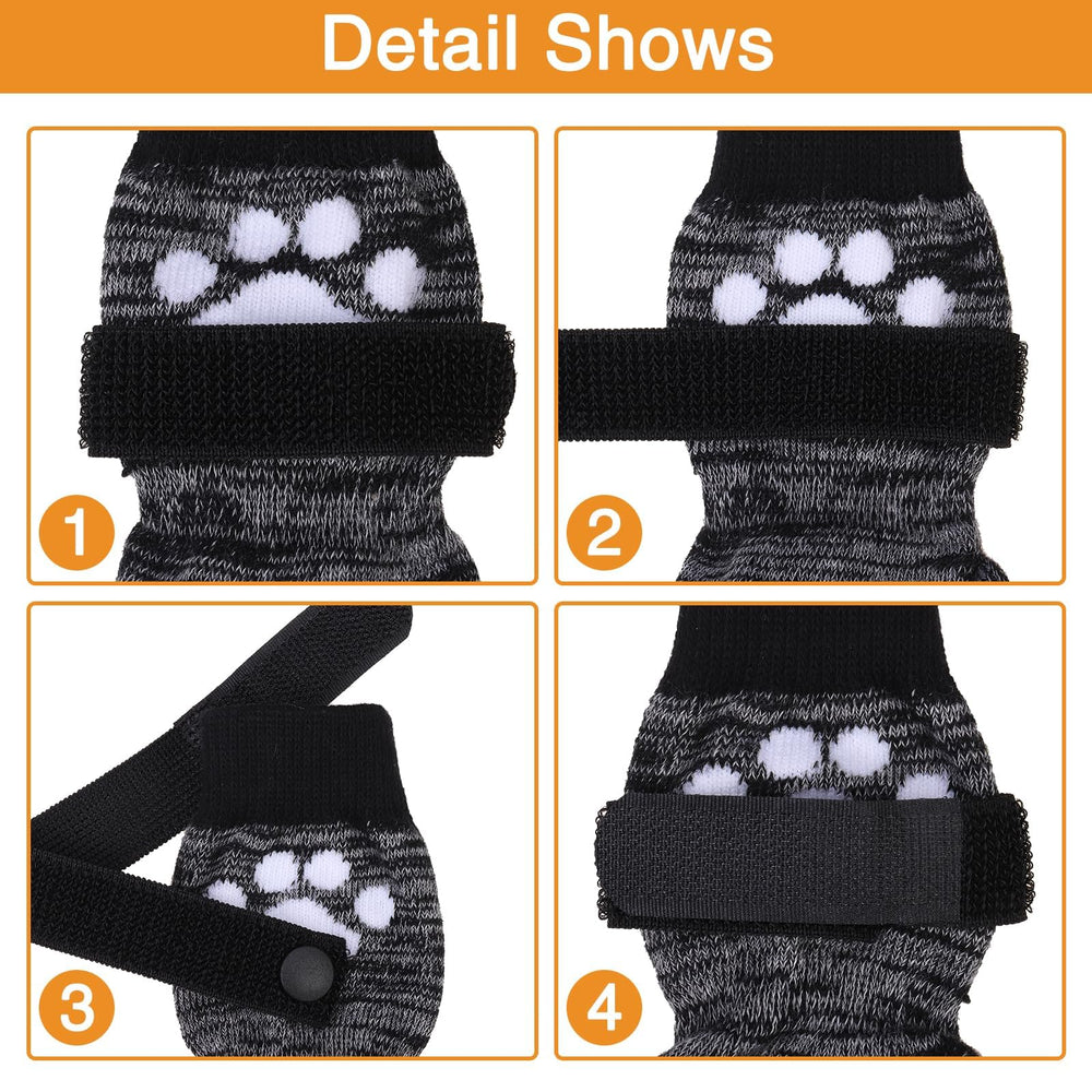 KOOLTAIL dog socks detachable straps prevent slipping off