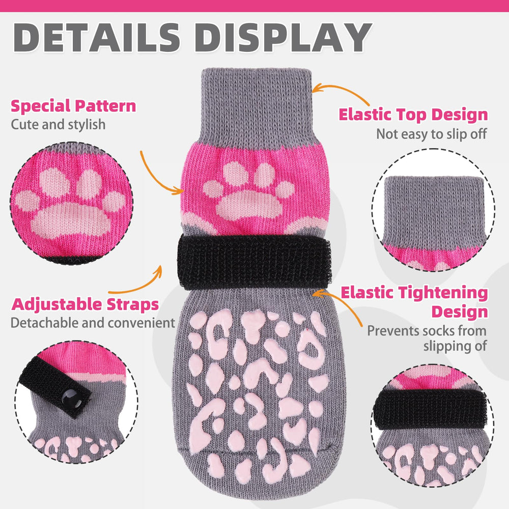 KOOLTAIL dog socks non-slip-traction for confident indoor walks.