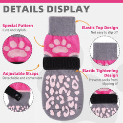 KOOLTAIL dog socks non-slip-traction for confident indoor walks.
