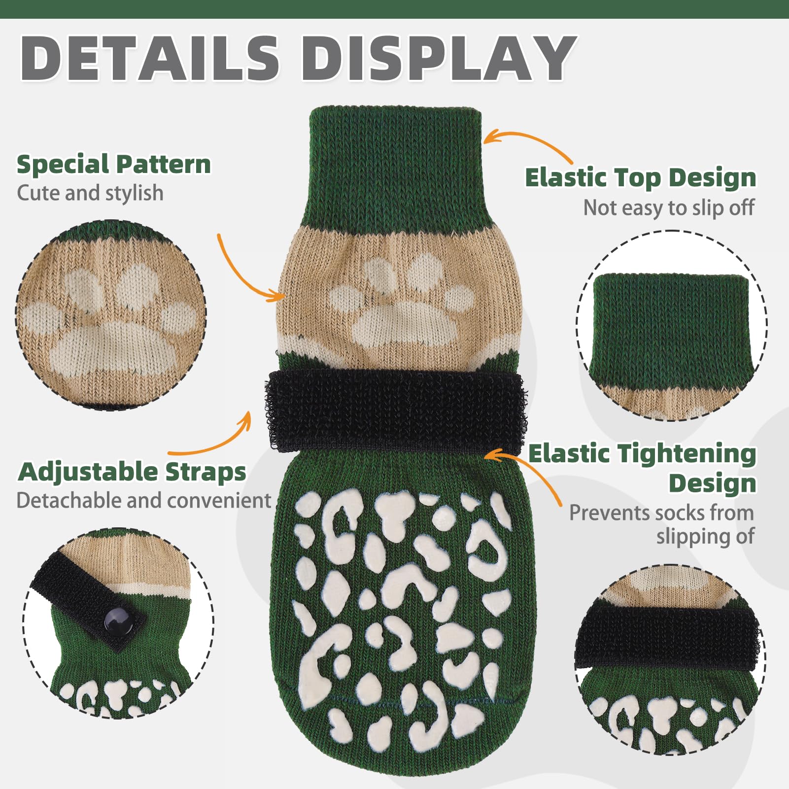 KOOLTAIL dog socks on paw deliver non-slip grip for safe hardwood floor walking