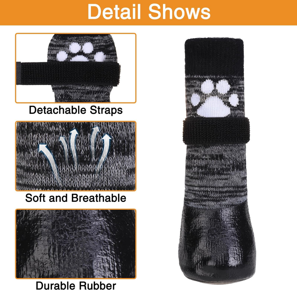 KOOLTAIL dog socks soft cotton upper for breathable comfort