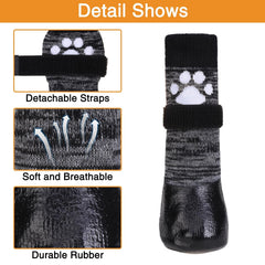 KOOLTAIL dog socks soft cotton upper for breathable comfort