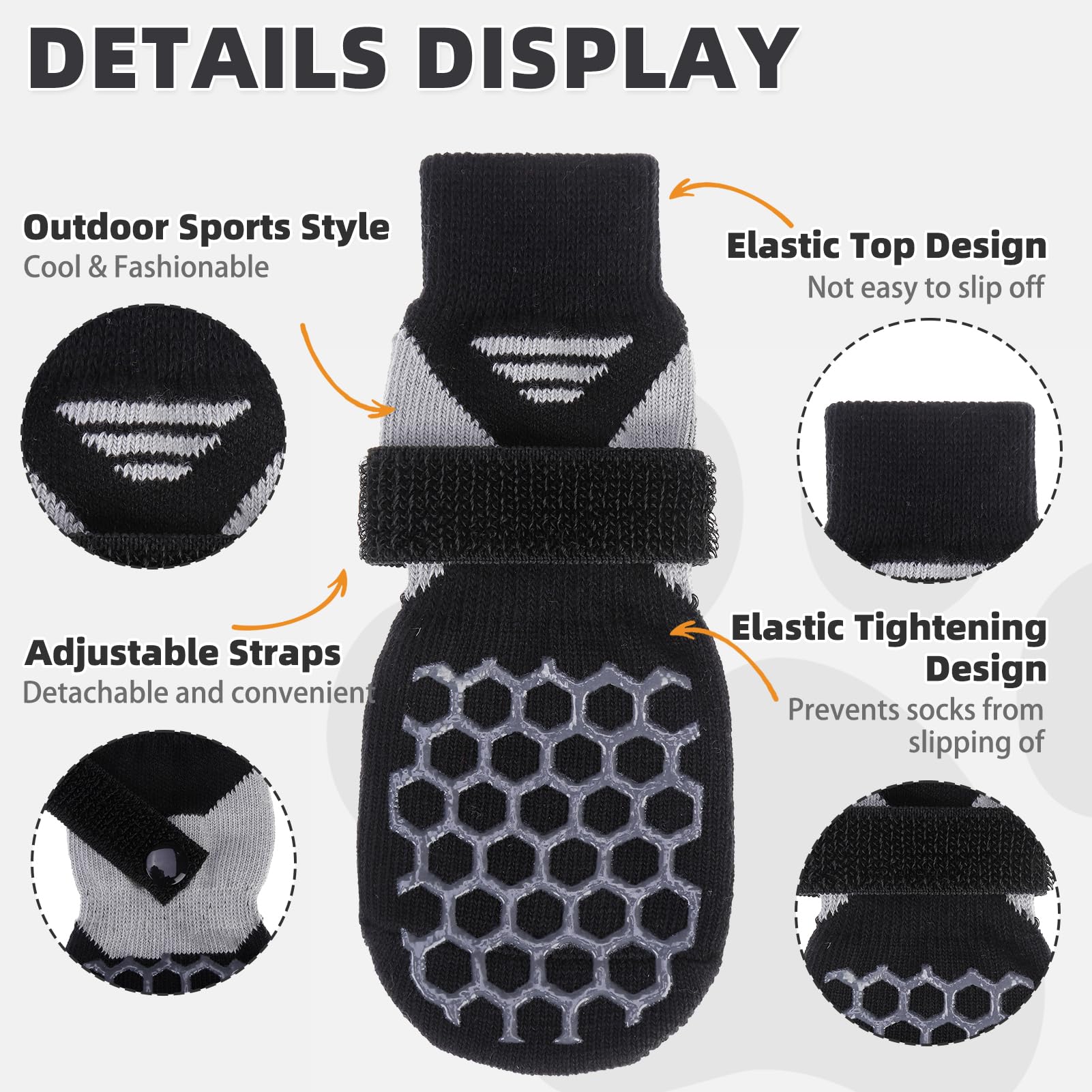 KOOLTAIL dog socks soft wrap comfort from the cotton-polyester blend.